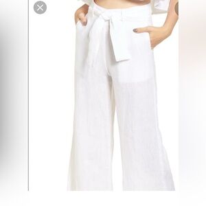 Faithfull the Brand White Wide Leg Pants